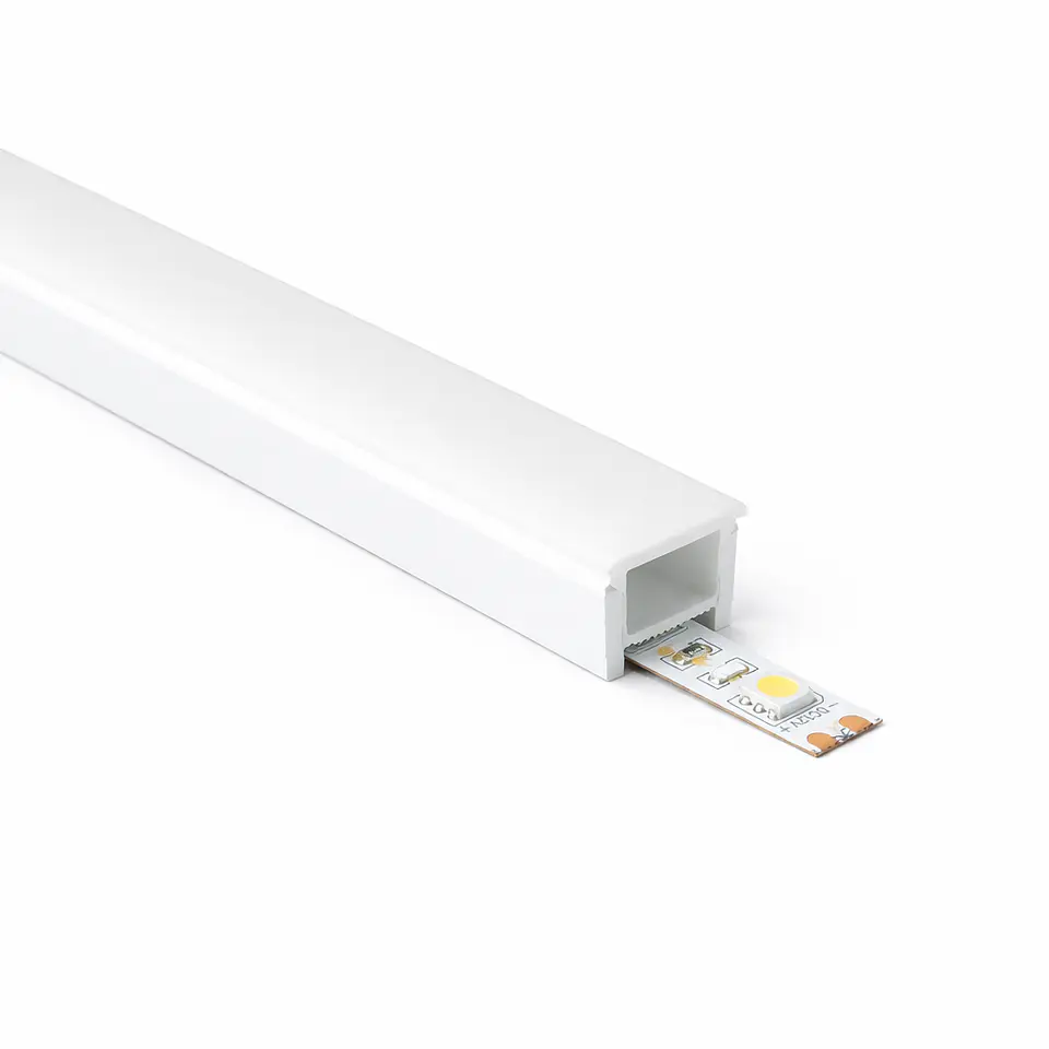 PerfÃ­l de Silicona IP65 para Tiras LED 10x10mm para Tiras de 6mm Rollo 100 Metros 1