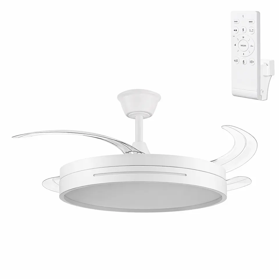 Ventilador DC branco com funÃ§Ã£o verÃ£o-inverno, 59 W, 6980 lÃºmens, 3500-4000-6500 K. 1