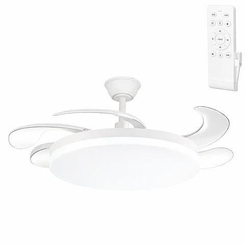 Ventilador CC branco com funÃ§Ã£o verÃ£o-inverno, 59 W, 6980 lm
