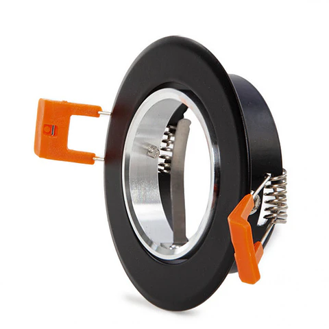 Anel Downlight Circular Gu10 Ã˜84Mm - Preto