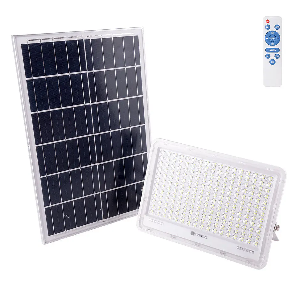 Projetor LED Solar 300W 6500K Painel: 6V/25W Battery: 3.2V/20000Mah Remote Control [Ho-Solarfl-300W-02] 1