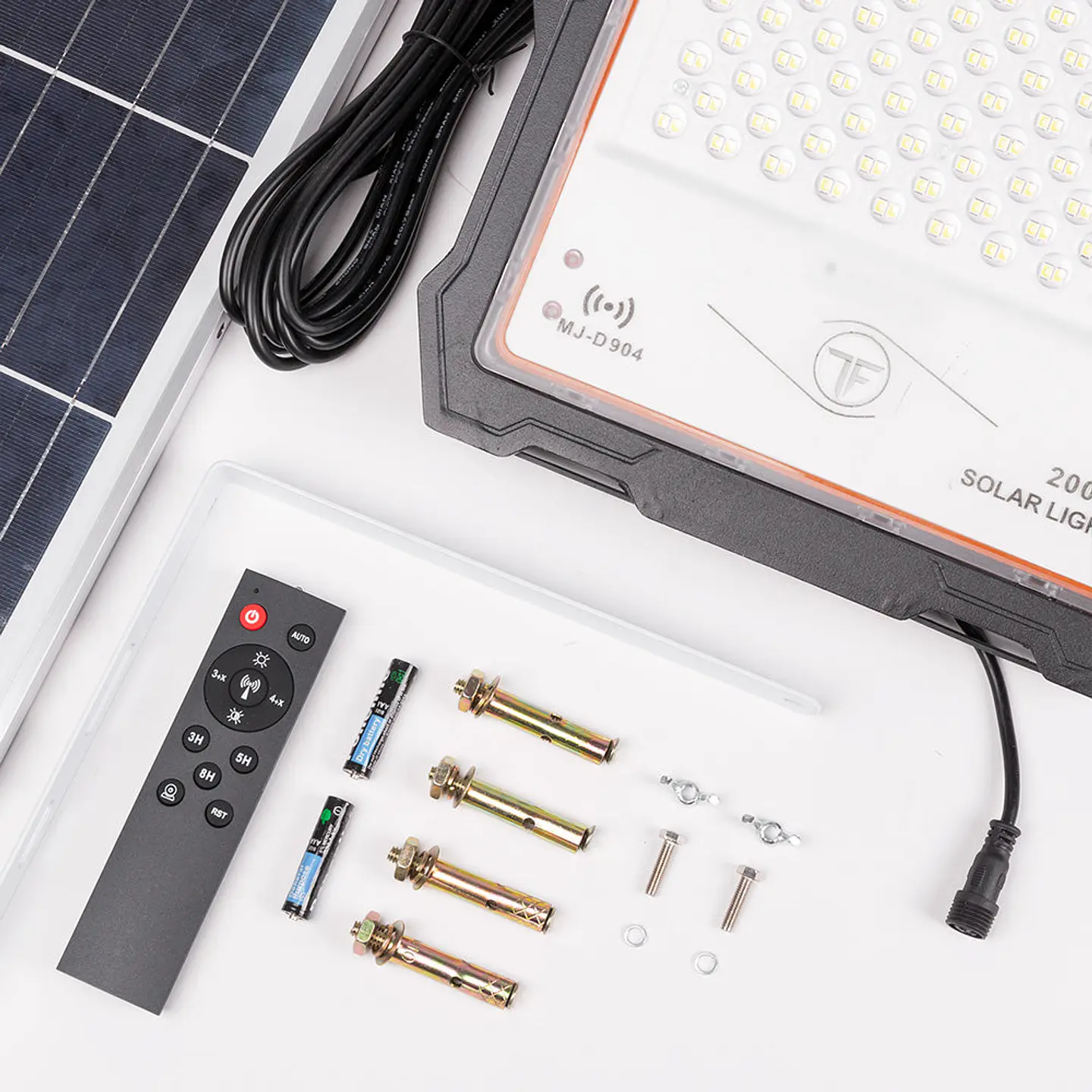 Projetor solar LED 200W 20000Lm Sensor_Painel de controle remoto:5V 35W Bateria: 3,3V 30.000Ma [LUM-MJ-DW904] 5