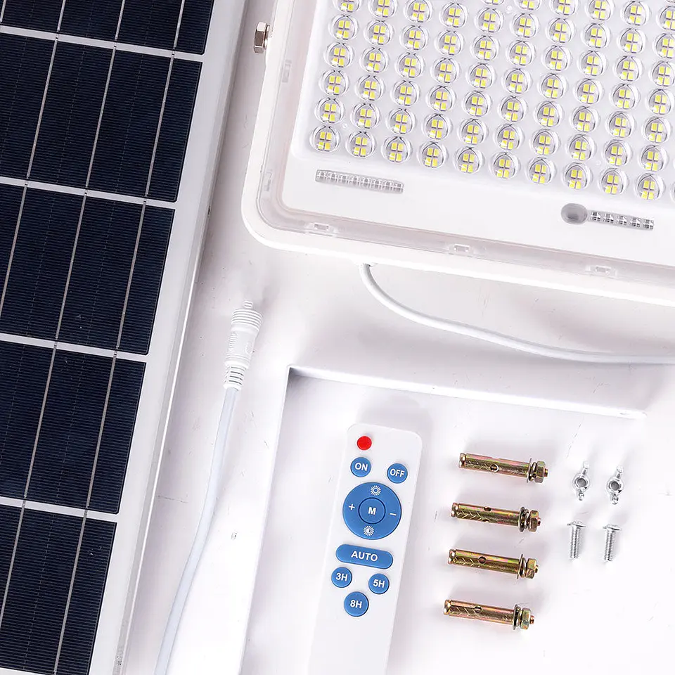 Projetor LED Solar 300W 6500K Painel: 6V/25W Battery: 3.2V/20000Mah Remote Control [Ho-Solarfl-300W-02] 5