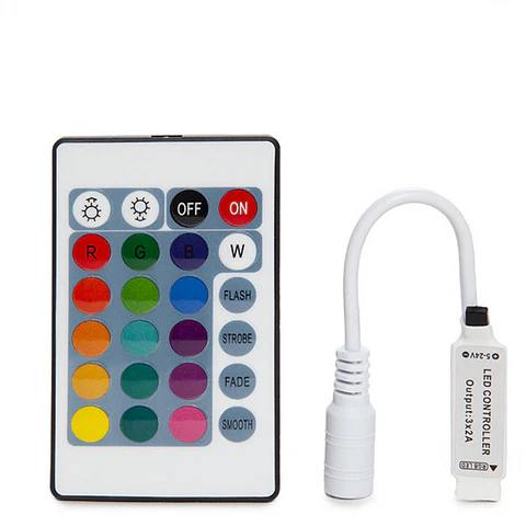 Controlador Mini Tira LED Led Rgb Controle Controlo Remoto 12Vdc â–º 72W