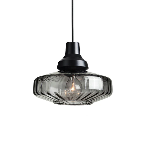 Lampada Pendurada "New Wave Optic Smoke" E27 Sem Lampada
