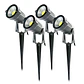 Pacote de 4 focos LED para jardim com pontas 5W 421Lm 2700ÂºK 40.000H [SL-SL-C10-5W-WW-PK4-AP] - Thumbnail 2