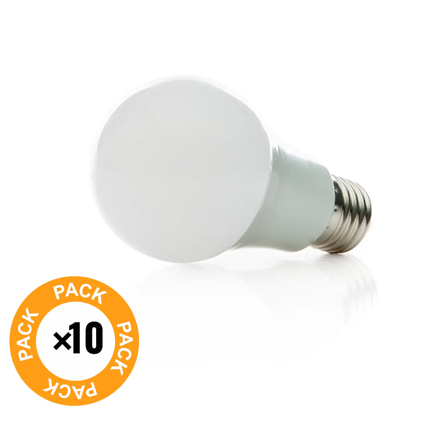 Pack de 10 LÃ¢mpadas LED EsfÃ©ricas AlumÃ­nio/PC E27 7W 630Lm 40.000H 2