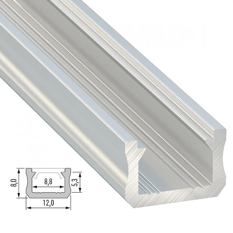 Perfil Aluminio Tipo X 2,02M