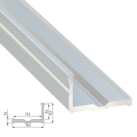 Perfil Aluminio Tipo E 2,02M