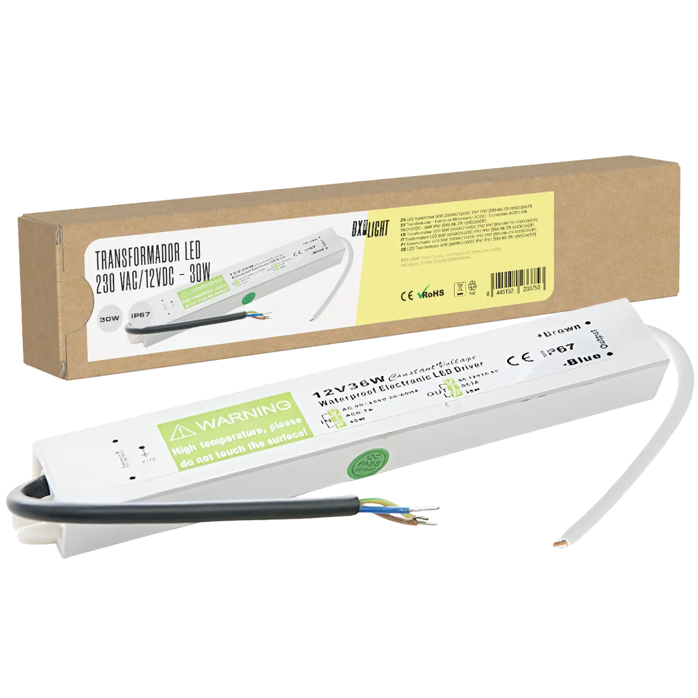 Transformador -  Fuente de AlimentaciÃ³n AC/DC -  Convertidor AC/DC 230 VAC/12VDC -  30W IP67  [BX3-NK-TR-12VDC30EIP] 1
