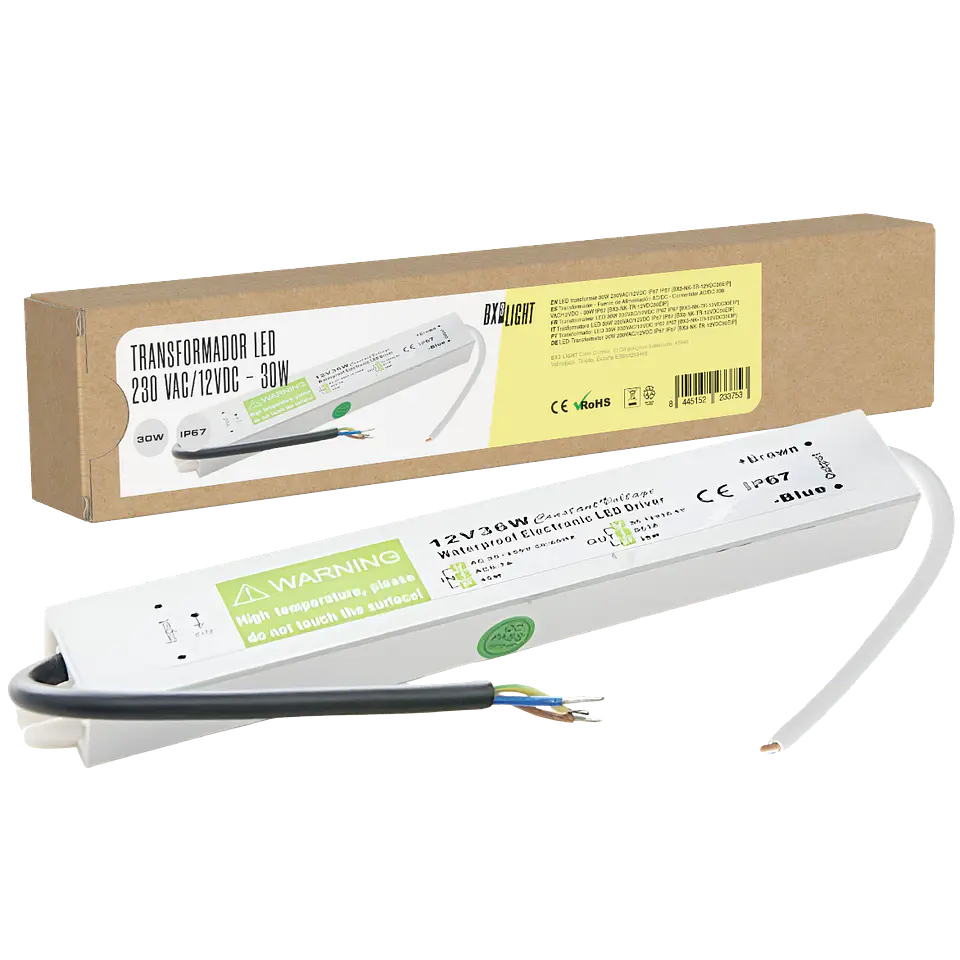 Transformador -  Fuente de AlimentaciÃ³n AC/DC -  Convertidor AC/DC 230 VAC/12VDC -  30W IP67  [BX3-NK-TR-12VDC30EIP] 1
