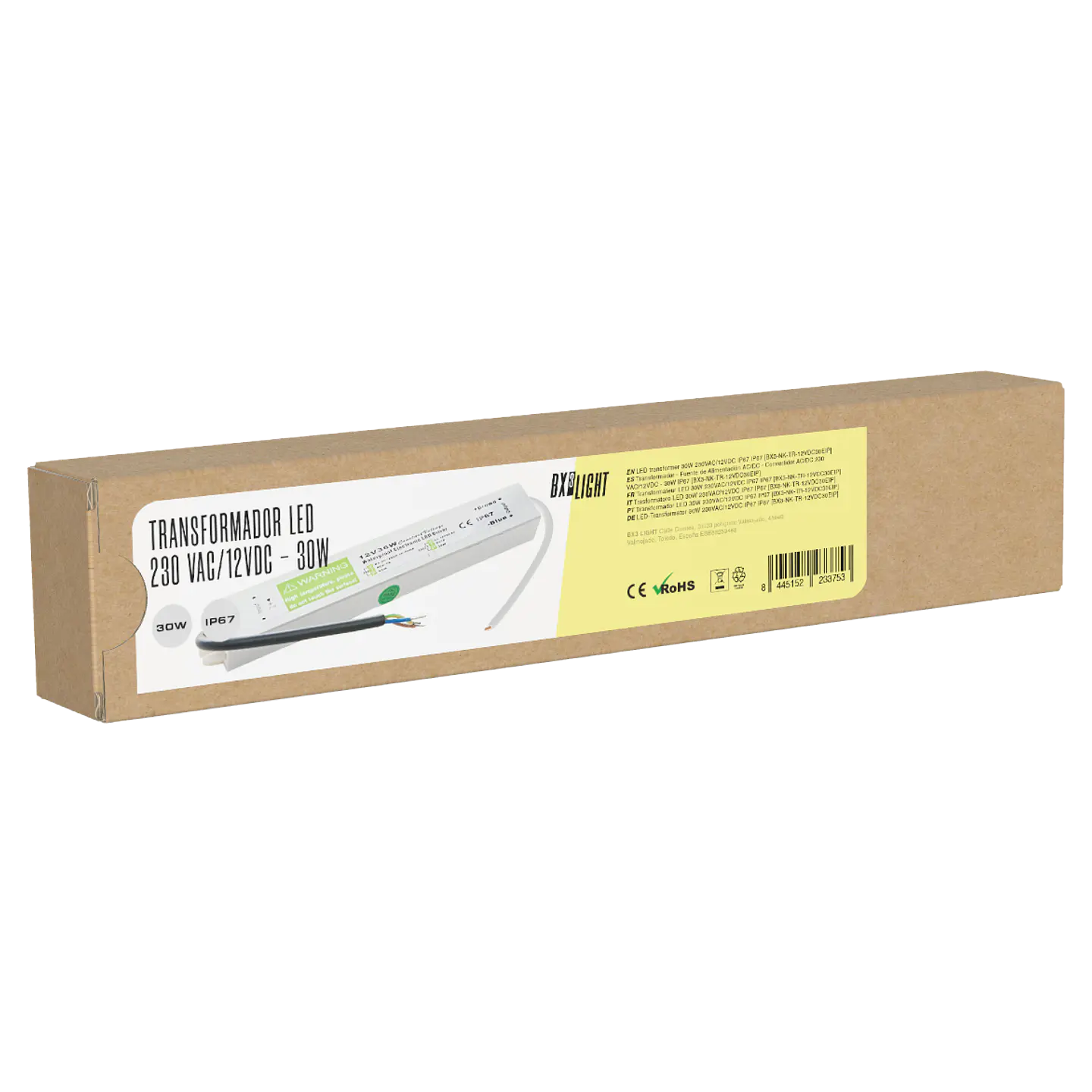 Transformador -  Fuente de AlimentaciÃ³n AC/DC -  Convertidor AC/DC 230 VAC/12VDC -  30W IP67  [BX3-NK-TR-12VDC30EIP] 2