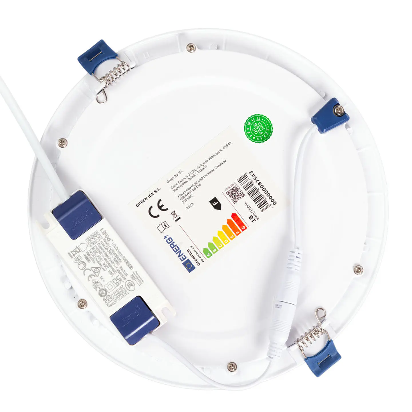 Downlight LED Slimline 18W 1.790Lm Driver Lifud Flicker Free IP20 30.000H [WR-AYRR-18-CW] 5