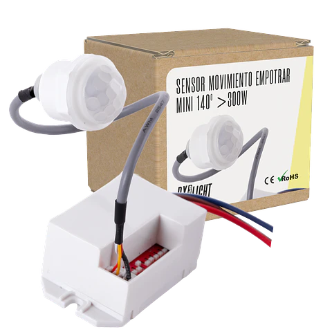 Sensor Movimiento Empotrar Mini 140º >300W [BX3-SB-BS022]