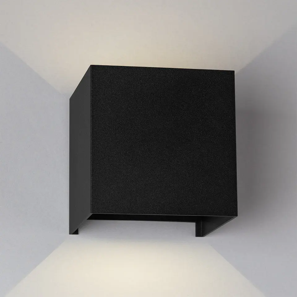 Aplique LED para exterior 2x5W 100Lm/W IP65 Preto 2700ÂºK [HO-APL06-IP65-B-WW] 1