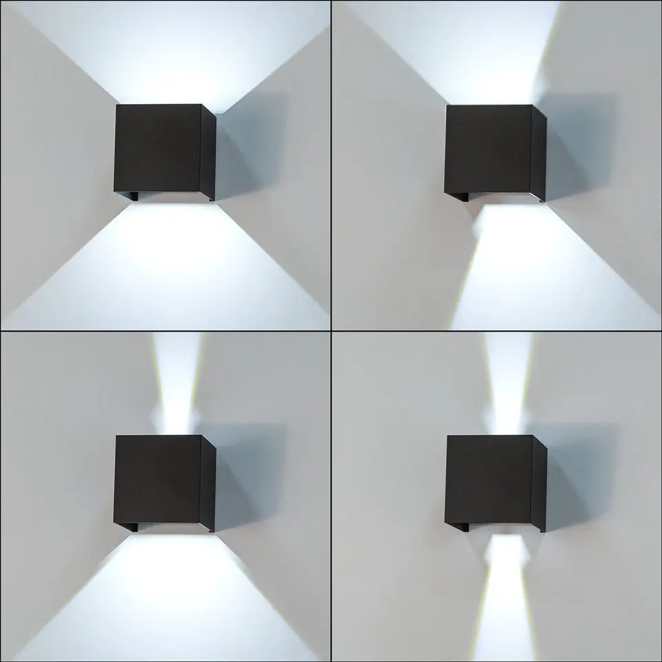 Aplique LED para exterior 2x5W 100Lm/W IP65 Preto 4000K [HO-APL06-IP65-BW] 2