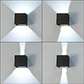 Aplique LED para exterior 2x5W 100Lm/W IP65 Preto 2700ÂºK [HO-APL06-IP65-B-WW] - Thumbnail 2