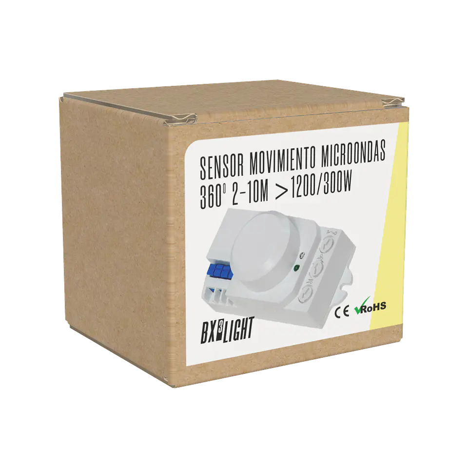 Sensor Movimiento Microondas 360Âº 2-10M >1200/300W [BX3-SB-BS029B] 2