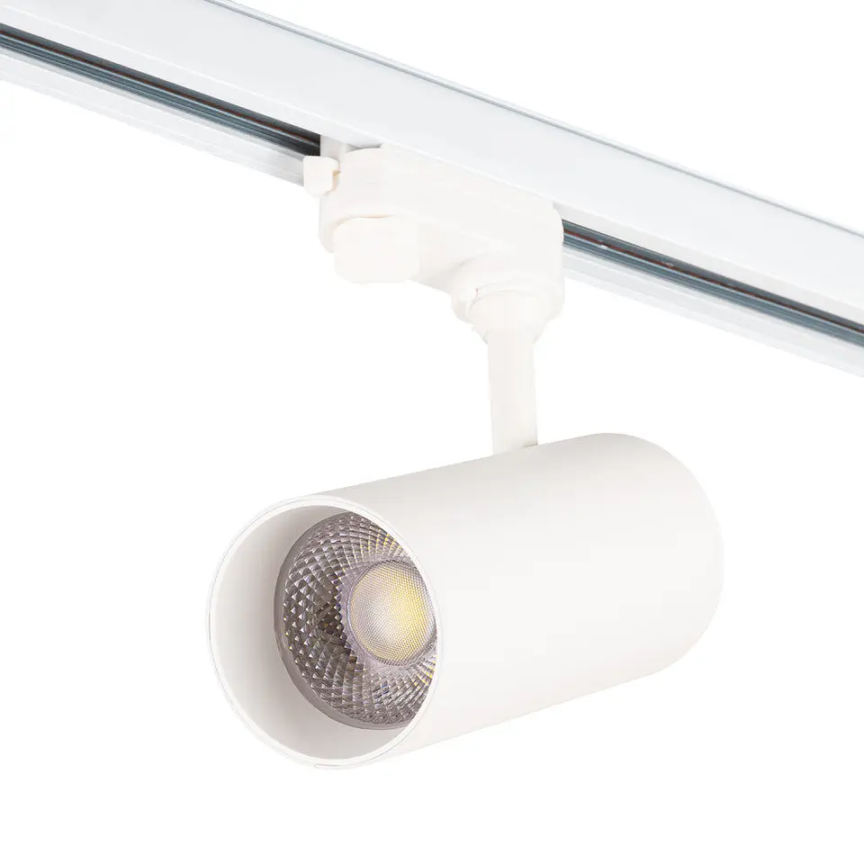 Holofote de trilho trifÃ¡sico 30W COB regulÃ¡vel sem cintilaÃ§Ã£o branco CCT (tom de luz regulÃ¡vel) 3000-6000ÂºK [1916-TL-30W-T-CCT] 1