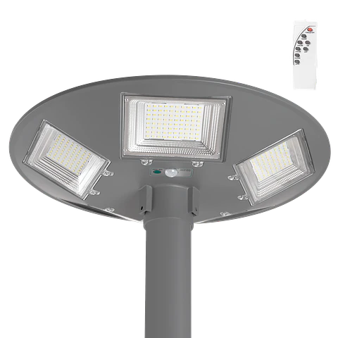 Lumiaria Solar LED 150W 15000Lm 4000ºK IP67 Painel: 6V 18W Bateria: 3,2V 15000MaH Cinza