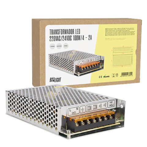 Transformador -  Fuente de AlimentaciÃ³n AC/DC -  Convertidor AC/DC - 220VAC/24VDC 100W/4 - 2A IP20 [BX3-TR-IP25-100W-24V]