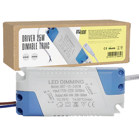 Driver ABT-15-24W Pot.24W V Out 45-84VDC 280-300 mA Clase II TRIAC [BX3-DRDIM-25W]