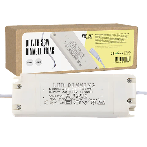 Driver ABT-18-24X2W Pot.24W V Out 45-84VDC 600 mA Clase II TRIAC [BX3-DRDIM-36W]