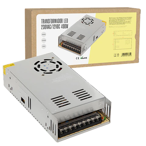 Transformador -  Fuente de AlimentaciÃ³n AC/DC -  Convertidor AC/DC 230 VAC/12VDC 400W/33A IP25 [BX3-TRIP25400W33A]