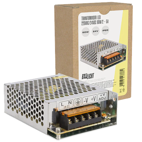 Transformador -  Fuente de AlimentaciÃ³n AC/DC -  Convertidor AC/DC - 220VAC/24VDC 60W/2 - 5A IP20 [BX3-TR-IP25-60W-24V]