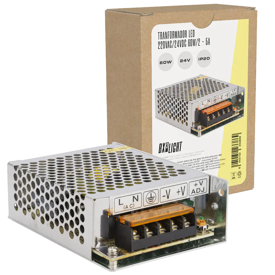Transformador -  Fuente de AlimentaciÃ³n AC/DC -  Convertidor AC/DC - 220VAC/24VDC 60W/2 - 5A IP20 [BX3-TR-IP25-60W-24V] 1