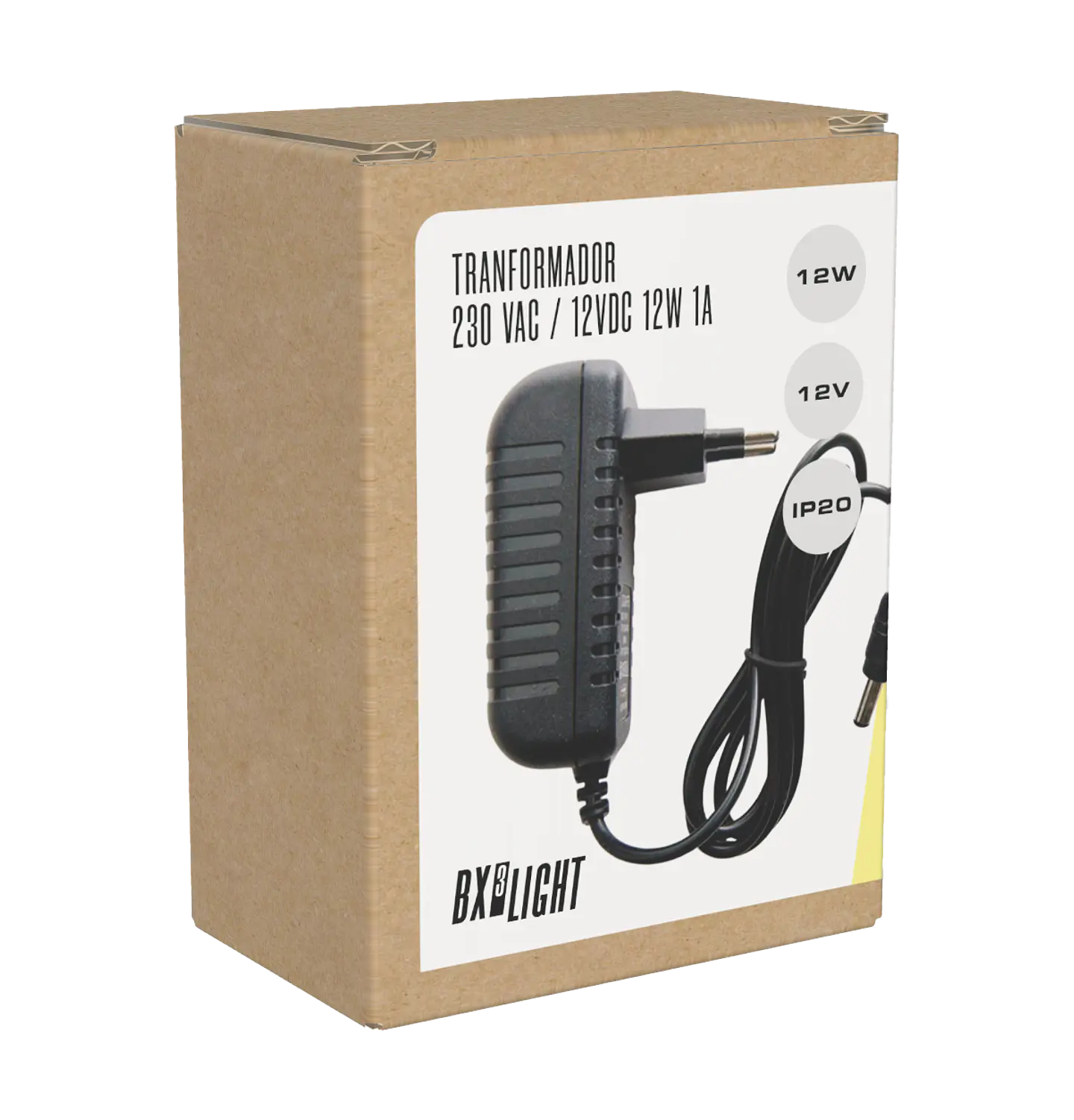 Transformador LED 230VAC/12VDC 12W 1A  [BX3-KDTR1212W] 2