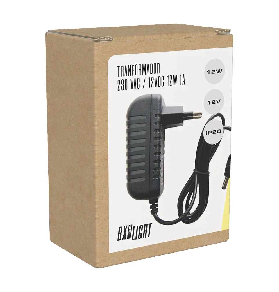 Transformador LED 230VAC/12VDC 12W 1A  [BX3-KDTR1212W] 2