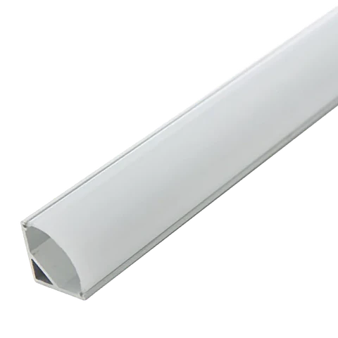 Perfil de Aluminio para Instalaçao de Canto de Fita LED - Difusor Opala x 2M [BX3-A1616]