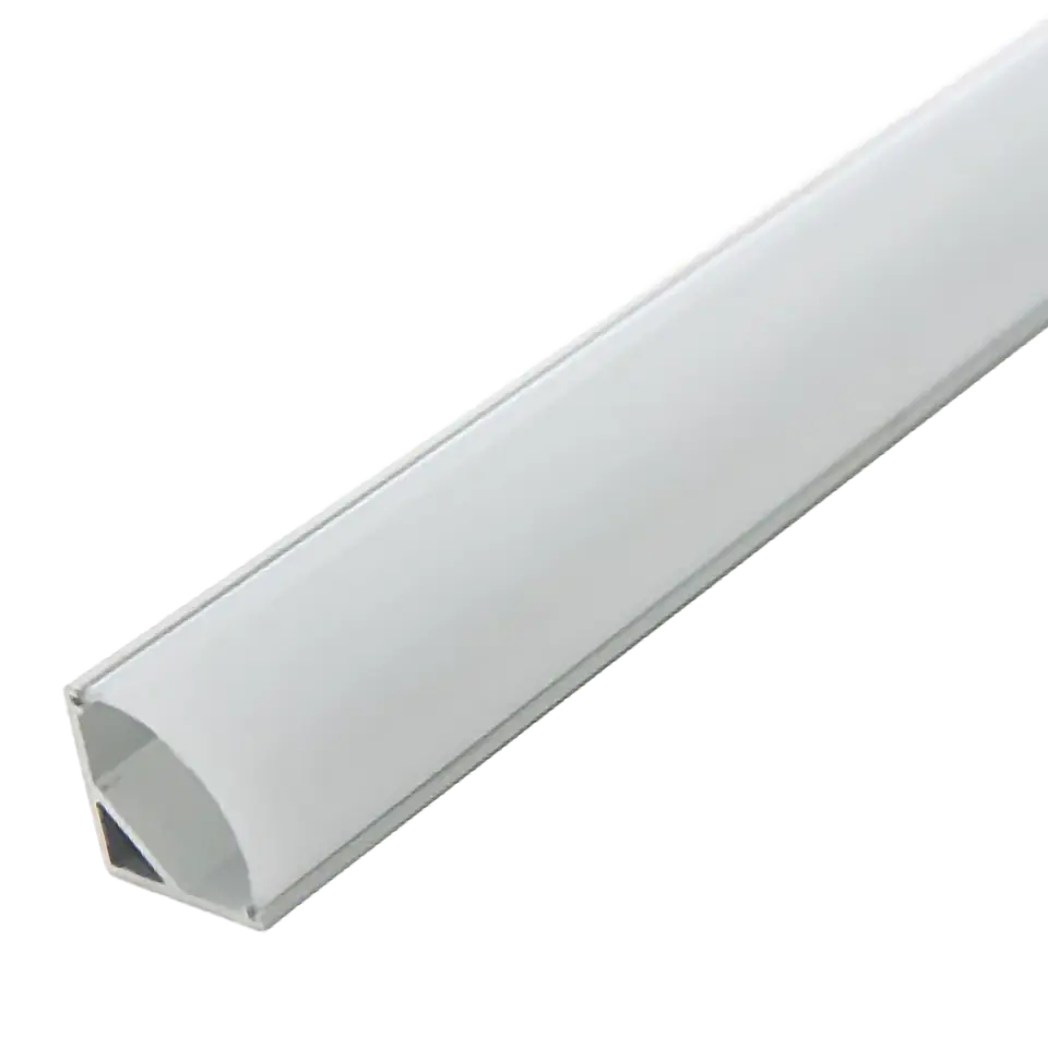 Perfil de AlumÃ­nio para InstalaÃ§Ã£o de Canto de Fita LED - Difusor Opala x 2M [BX3-A1616] 1