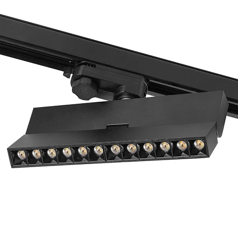 Epistar 5054 12W 1200Lm CCT (tom de luz Regulavel) TRIAC Lumiaria de trilho linear LED trifÃ¡sica [1916-TL-12W-3F-CCT]