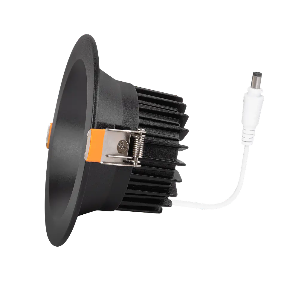 Foco Downlight Circular LED 9W 900Lm 3000ÂºK Antirreflexo UGR19 40.000H Preto 3