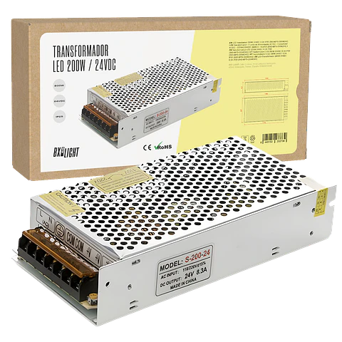 Transformador -  Fuente de AlimentaciÃ³n AC/DC -  Convertidor AC/DC - 220VAC/24VDC 200W 6 - 5A IP20 [BX3-MPS-200W24V]