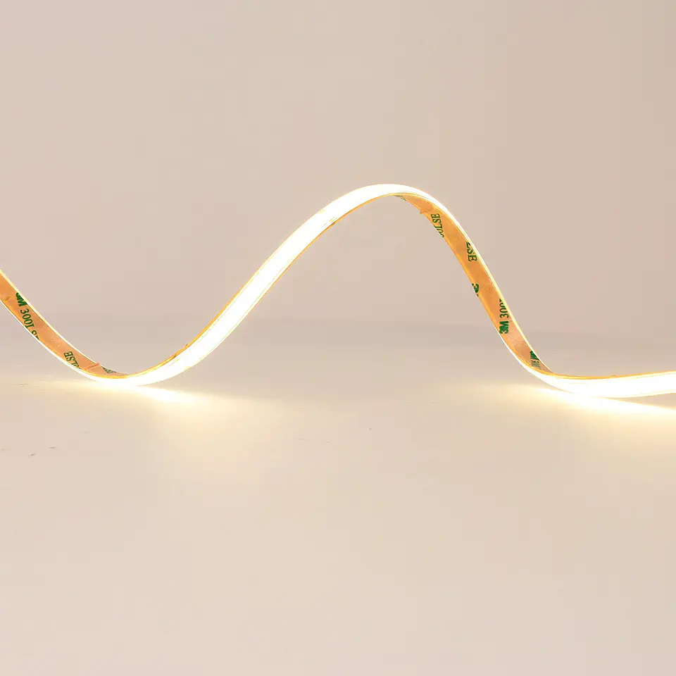 Tira Led COB Auto-retificada 220VAC 10W/m IP65 - 50 Metros 3M Fita Branco Quente 3000K 5
