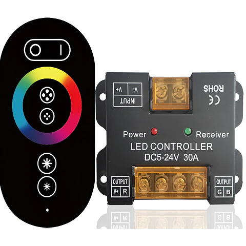 Caixa metÃ¡lica do controlador RGB RF Touch LED [HLP-YS-RFXTC-03]