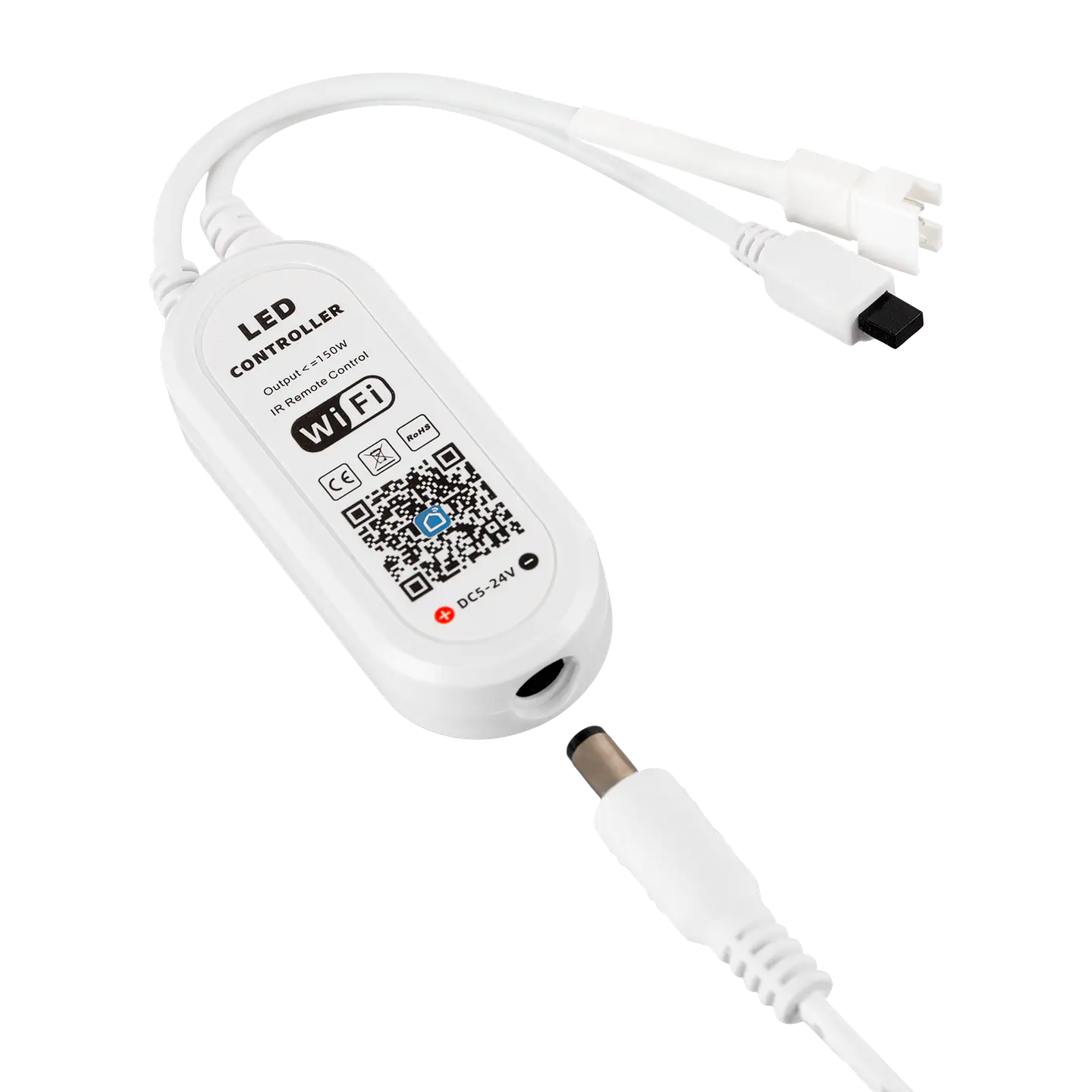 Controlador LED RGB Tuya App + Controle Remoto 12-24VDC IP20 3