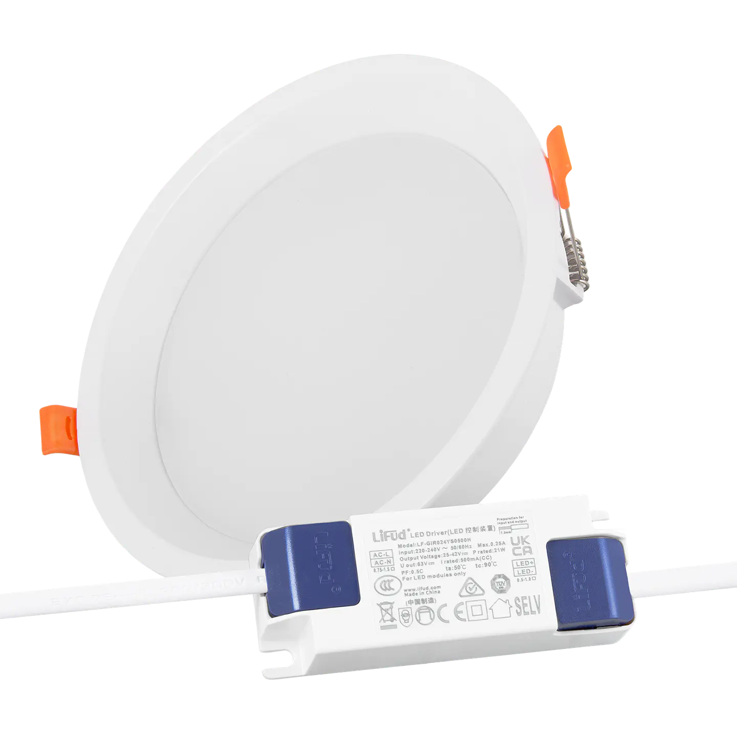 Downlight LED 20W 140Lm/W Driver LIFUD Flicker Free 6000ÂºK [HO-DL01-LI-20W-CW] 1
