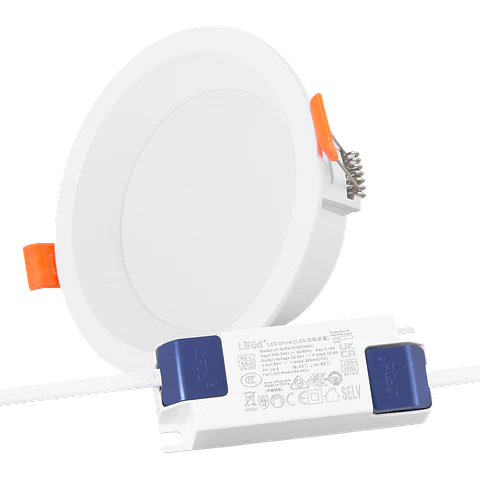 Downlight LED 12W 140Lm/W Driver LIFUD Flicker Free 2700ºK [HO-DL01-LI-12W-WW]