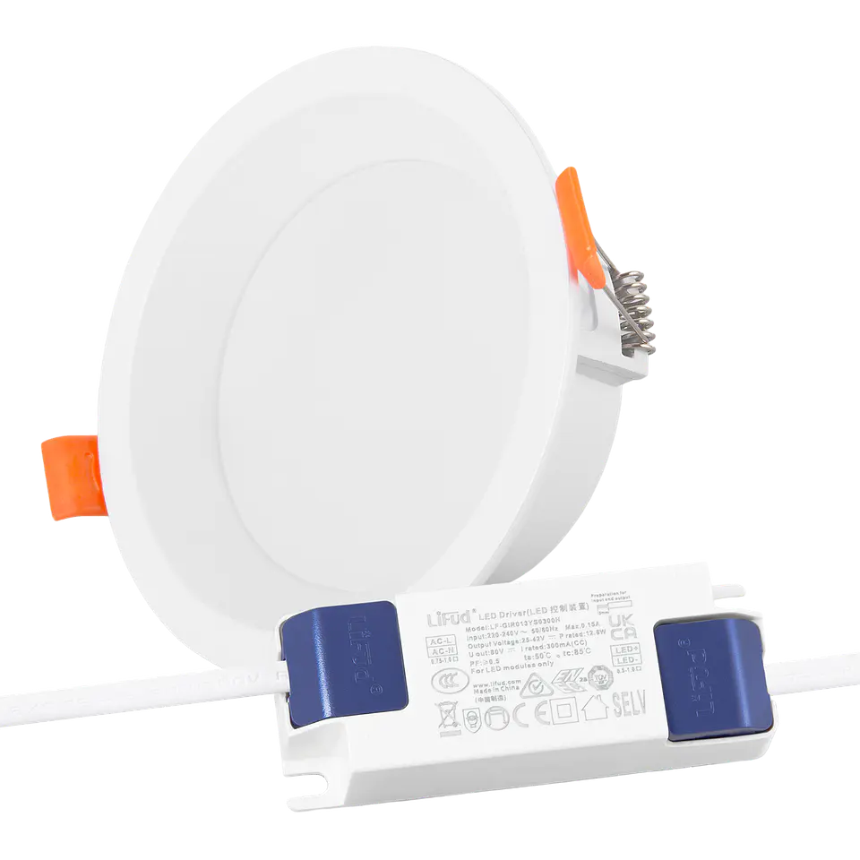 Downlight LED 12W 140Lm/W Driver LIFUD Flicker Free 2700ÂºK [HO-DL01-LI-12W-WW] 1