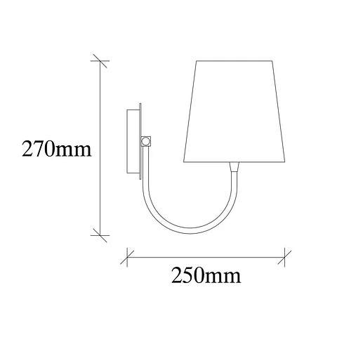 Luz de parede "Gaoping" [OPV-521SHN2112-PASS]