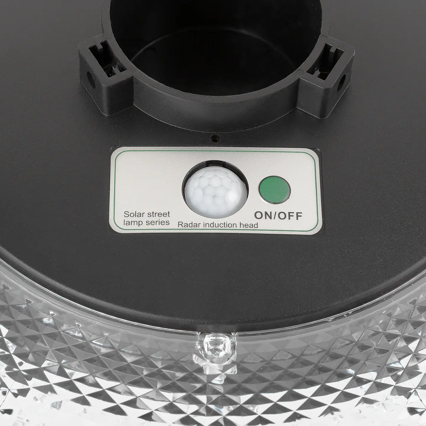 Sensor de luz de rua LED solar de 100 W com controlo remoto, branco frio 3