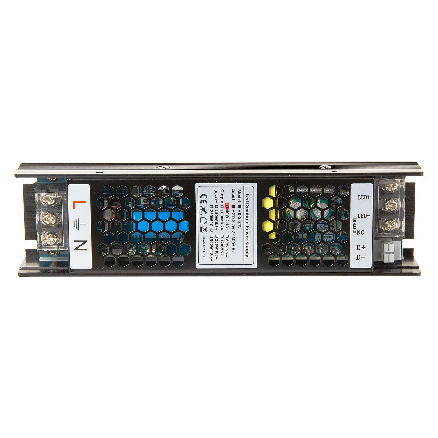 Transformador LED Regulavel 0-10V 170-260V 24V 2,5A 60W IP20 [CP-HRS-60-24] 3