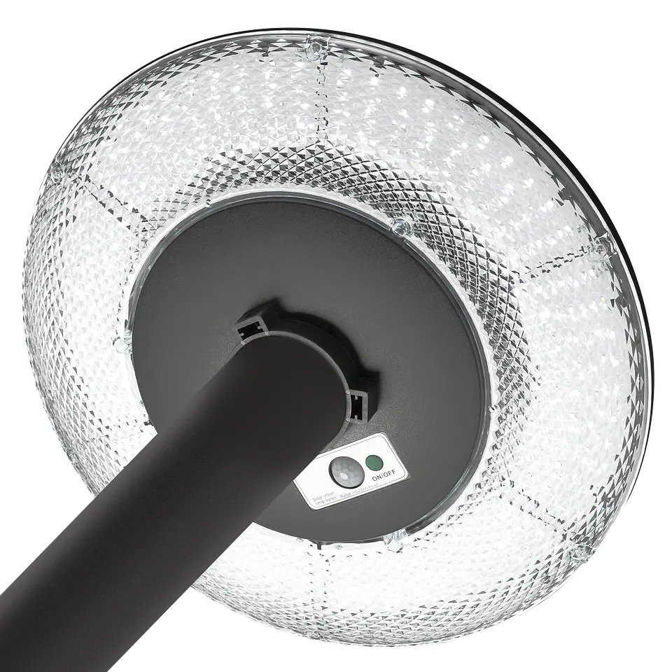 Sensor de luz de rua LED solar de 100 W com controlo remoto, branco frio 8