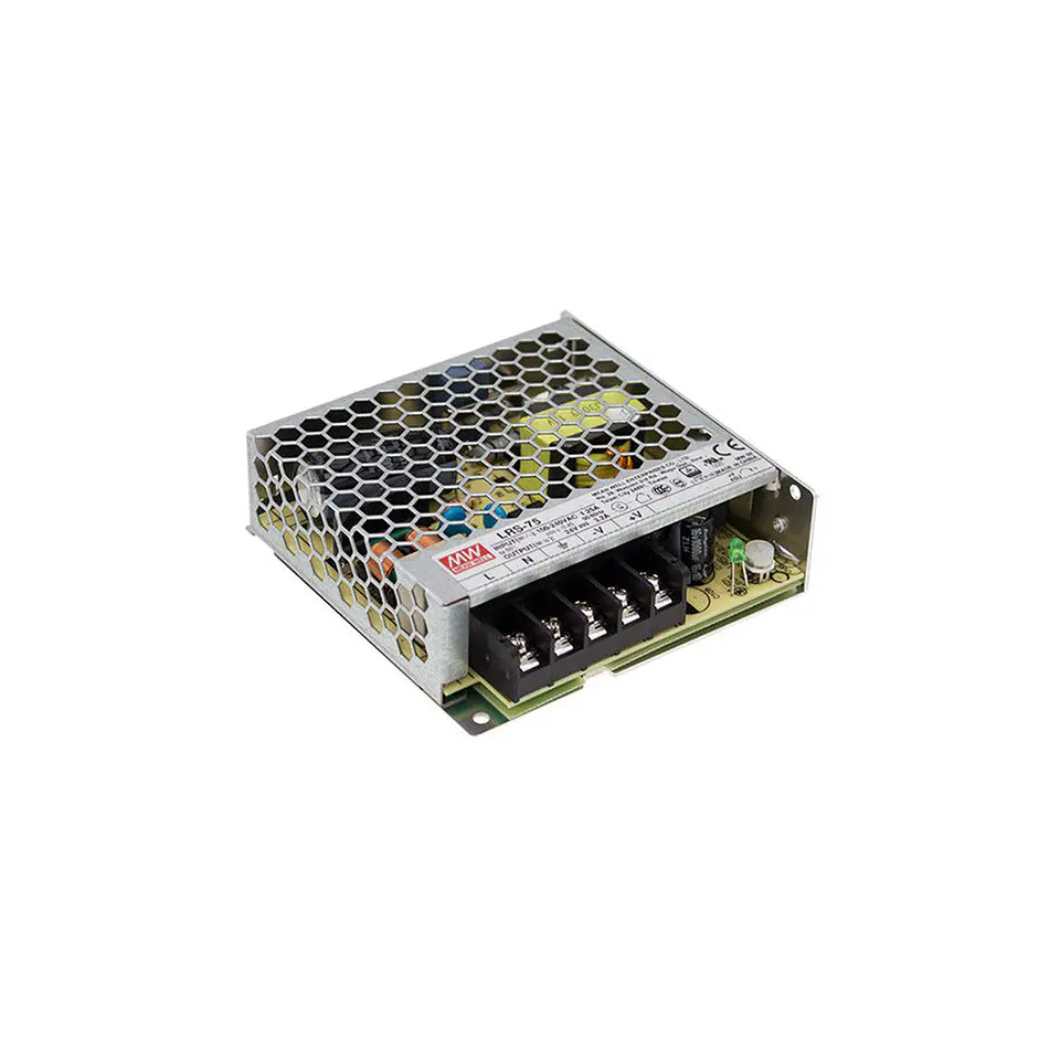 Rs-75-24 Transformador Meanwell Em: 88-264Vac Fora: 24Vdc 3,2 A 76,8W Isolamento 3000 Vac 1