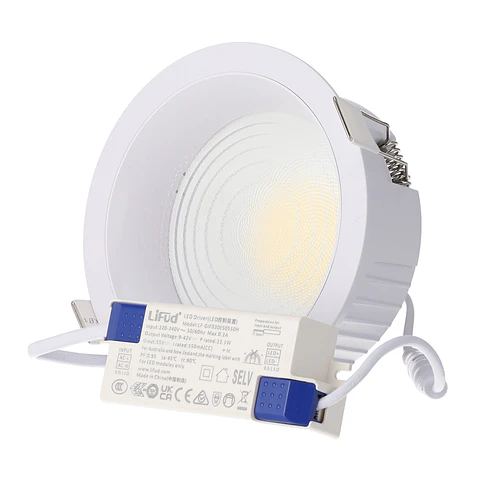 Downlight LED 20W 4 CCT (tom de luz Regulavel) 140LM/W UGR17 Driver Lifud