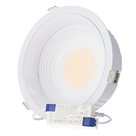 Downlight LED 30W 4 CCT (tom de luz Regulavel) 140LM/W UGR17 Driver Lifud